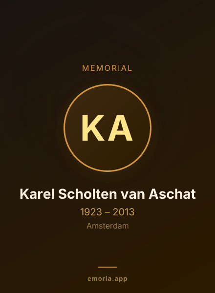 Memorial portrait of Karel Scholten van Aschat