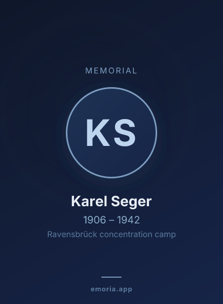 Memorial portrait of Karel Seger