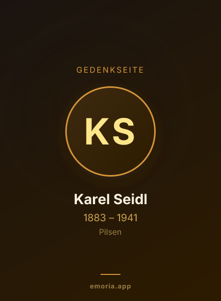 Gedenkportrait von Karel Seidl