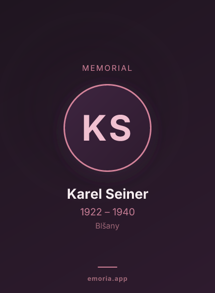 Memorial portrait of Karel Seiner