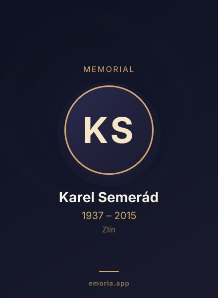 Memorial portrait of Karel Semerád