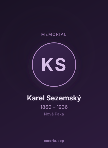 Memorial portrait of Karel Sezemský