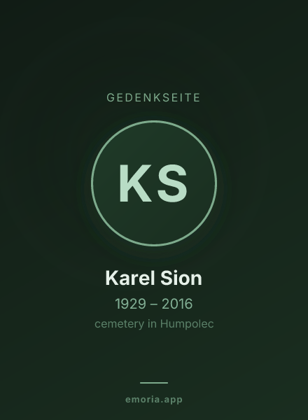 Gedenkportrait von Karel Sion