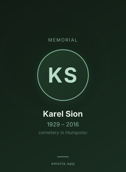 Memorial portrait of Karel Sion