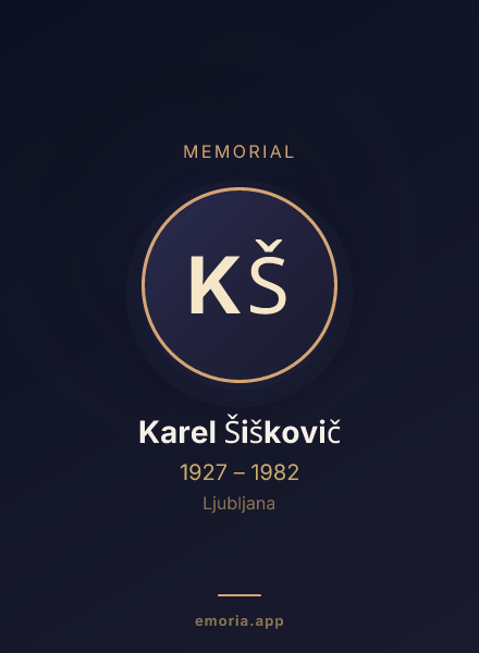 Memorial portrait of Karel Šiškovič