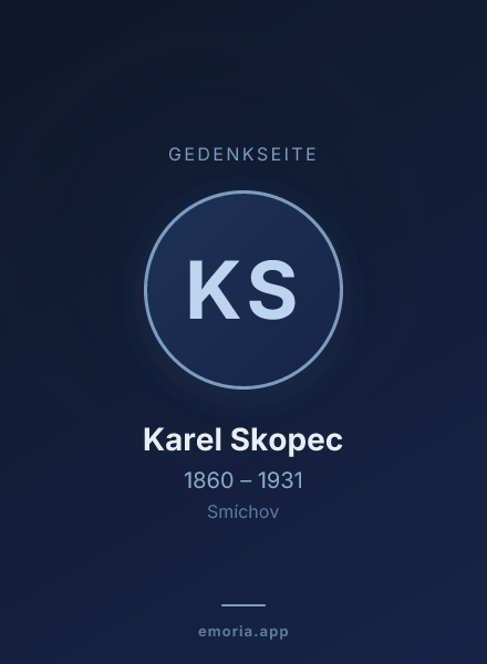 Gedenkportrait von Karel Skopec