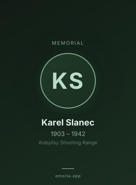 Memorial portrait of Karel Slanec