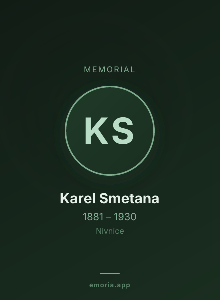 Memorial portrait of Karel Smetana
