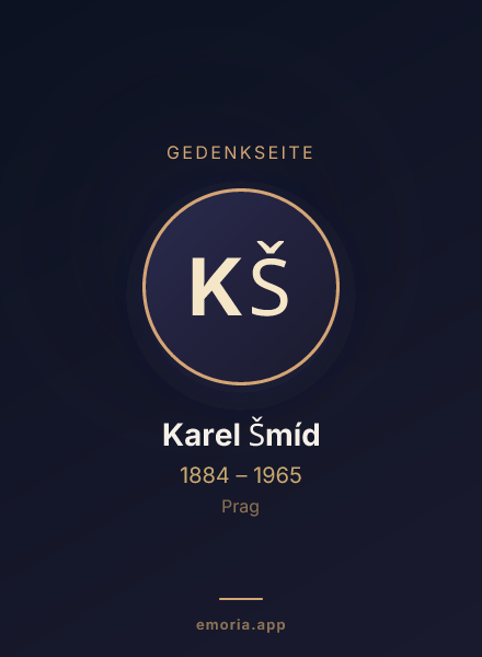 Gedenkportrait von Karel Šmíd