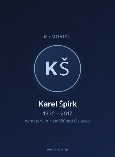 Memorial portrait of Karel Špirk