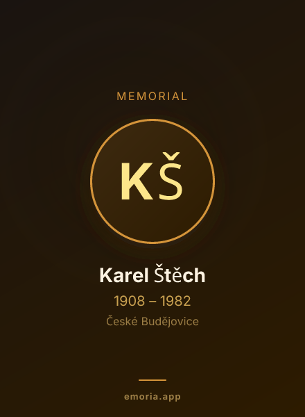 Memorial portrait of Karel Štěch