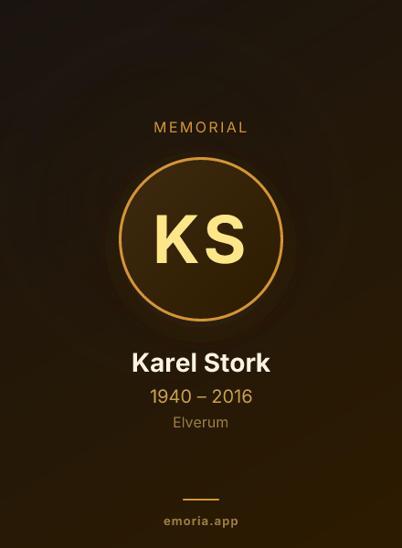 Memorial portrait of Karel Stork