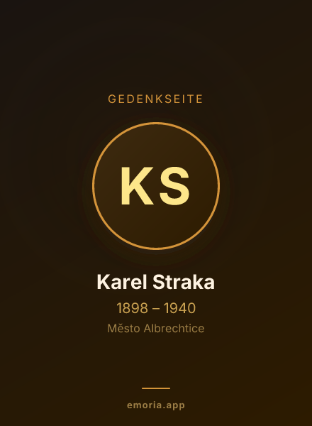 Gedenkportrait von Karel Straka