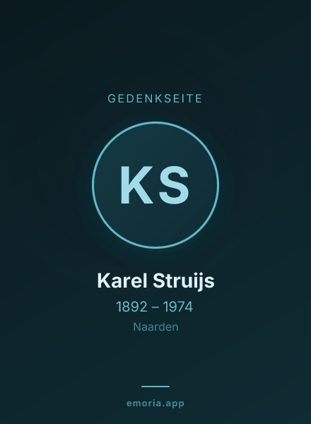 Gedenkportrait von Karel Struijs