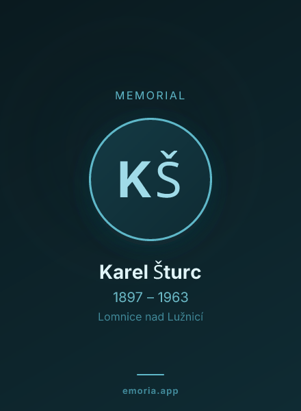 Memorial portrait of Karel Šturc