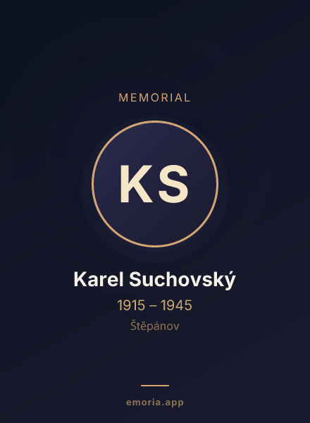 Memorial portrait of Karel Suchovský
