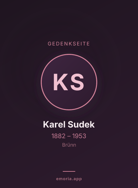 Gedenkportrait von Karel Sudek