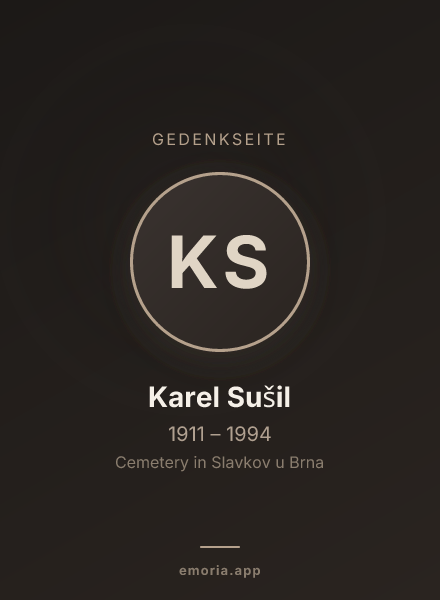 Gedenkportrait von Karel Sušil