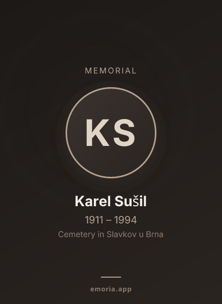 Memorial portrait of Karel Sušil