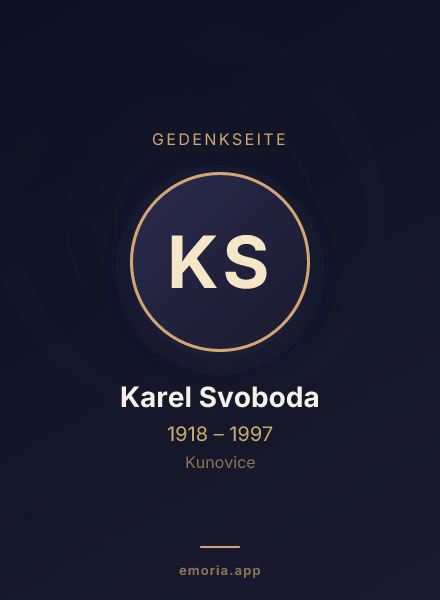 Gedenkportrait von Karel Svoboda