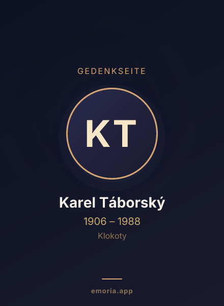 Gedenkportrait von Karel Táborský
