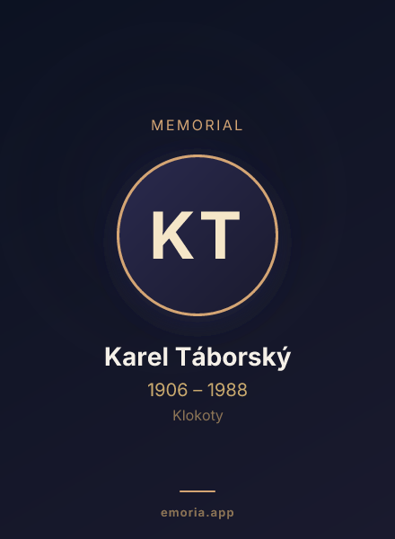 Memorial portrait of Karel Táborský