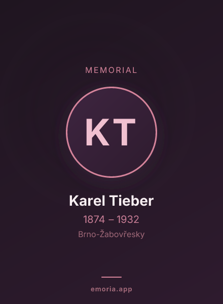 Memorial portrait of Karel Tieber