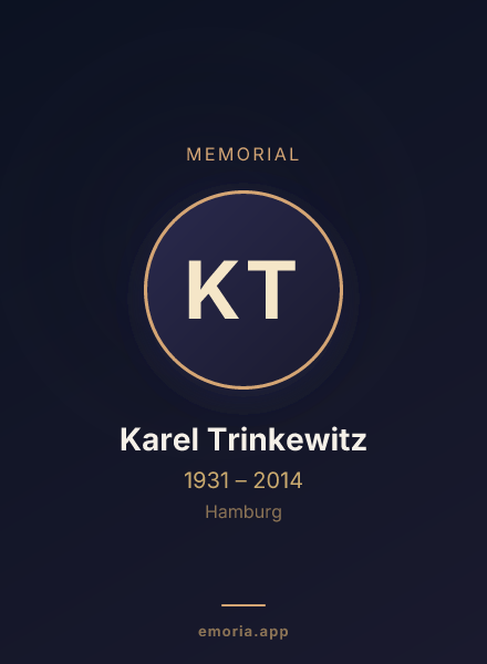 Memorial portrait of Karel Trinkewitz