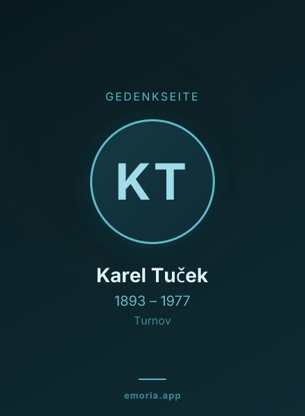 Gedenkportrait von Karel Tuček