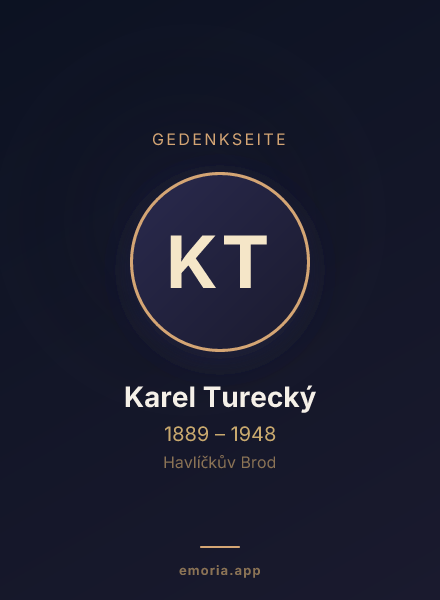 Gedenkportrait von Karel Turecký