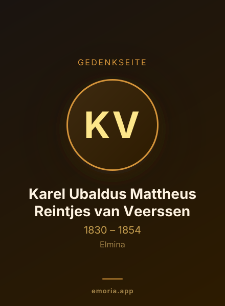 Gedenkportrait von Karel Ubaldus Mattheus Reintjes van Veerssen