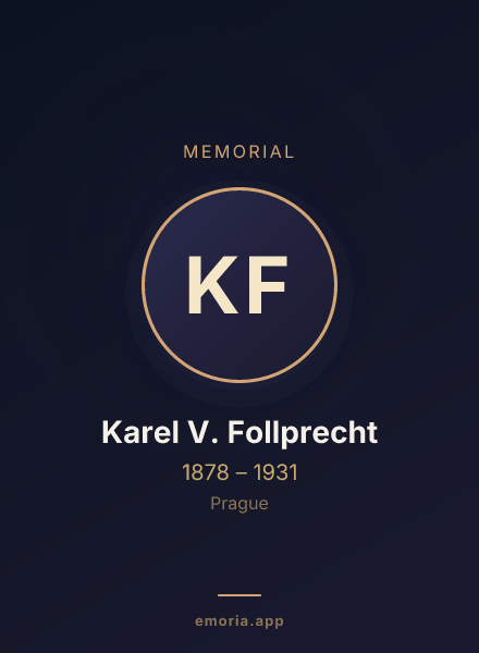 Memorial portrait of Karel V. Follprecht