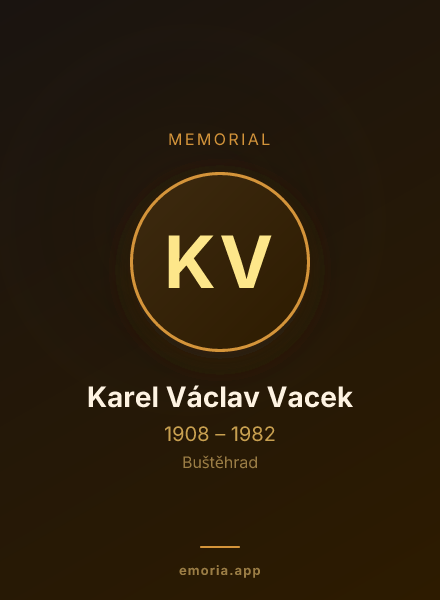 Memorial portrait of Karel Václav Vacek