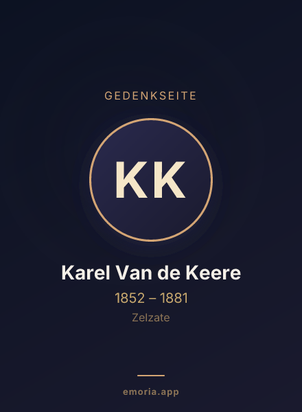 Gedenkportrait von Karel Van de Keere