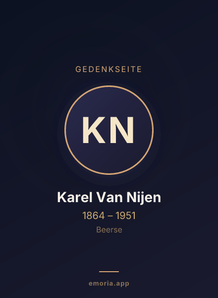Gedenkportrait von Karel Van Nijen