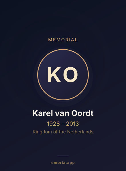 Memorial portrait of Karel van Oordt