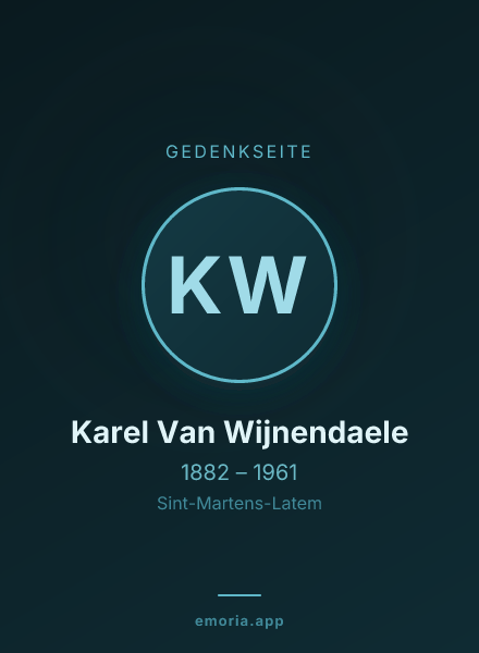 Gedenkportrait von Karel Van Wijnendaele