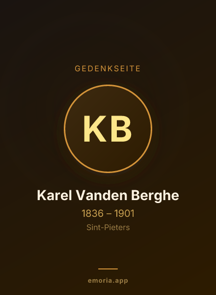 Gedenkportrait von Karel Vanden Berghe