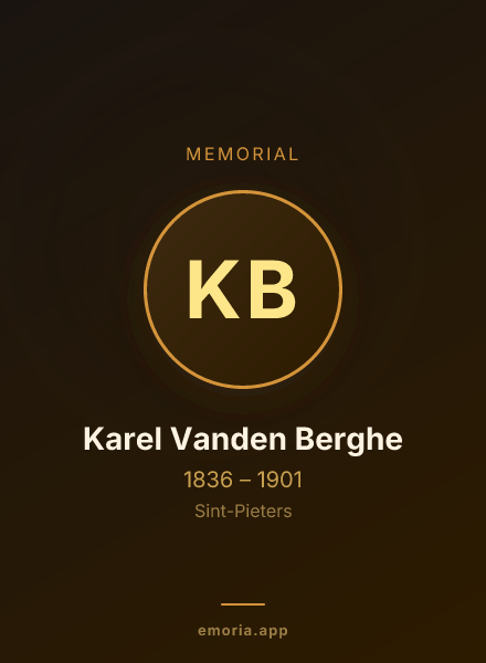 Memorial portrait of Karel Vanden Berghe
