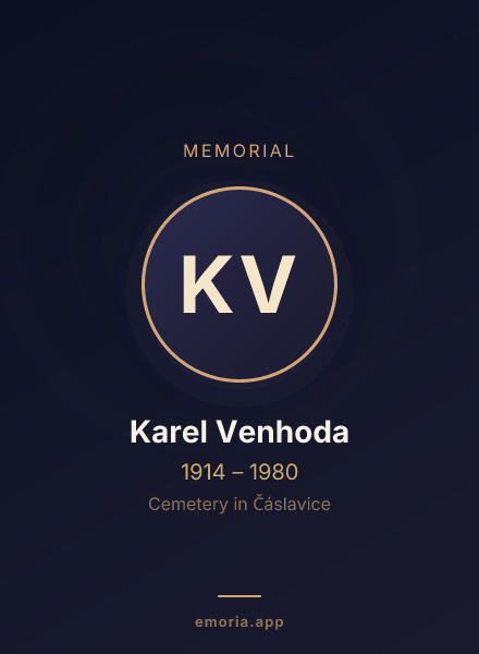 Memorial portrait of Karel Venhoda