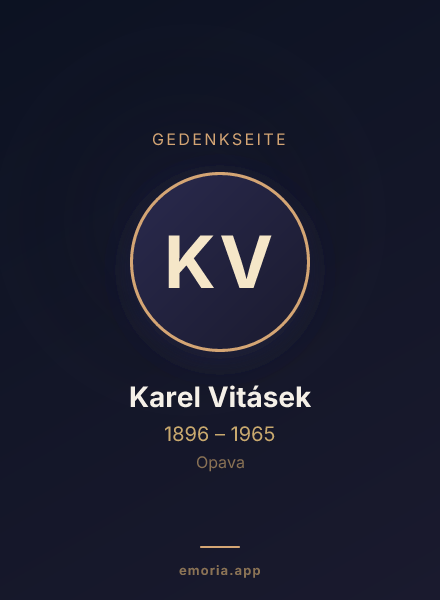 Gedenkportrait von Karel Vitásek