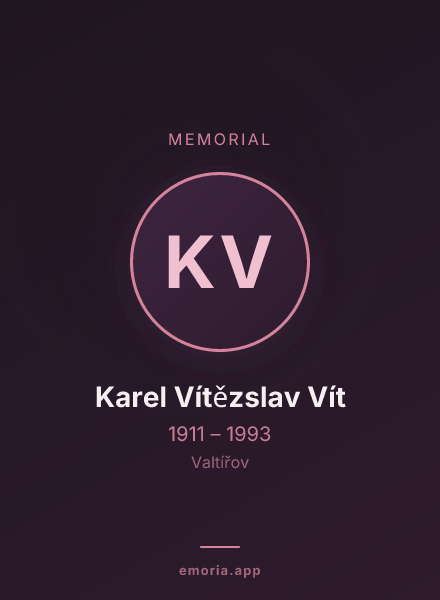 Memorial portrait of Karel Vítězslav Vít