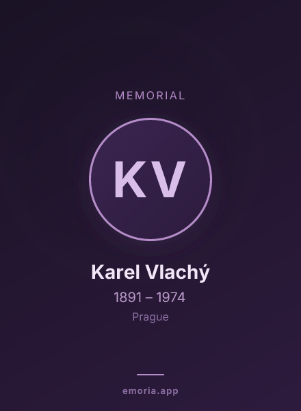 Memorial portrait of Karel Vlachý