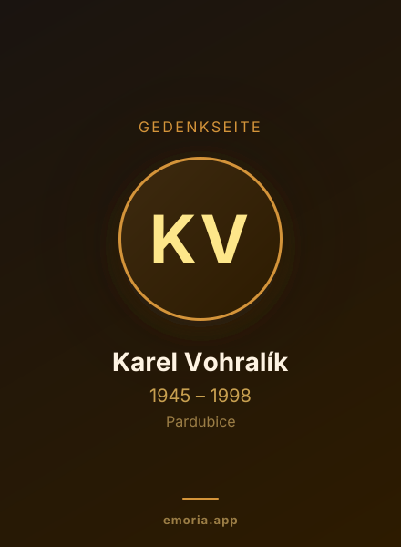 Gedenkportrait von Karel Vohralík