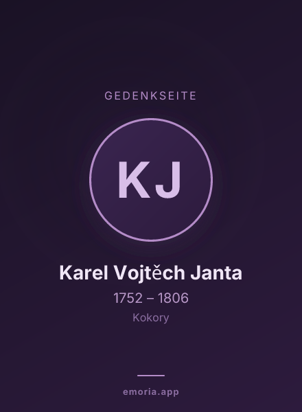 Gedenkportrait von Karel Vojtěch Janta
