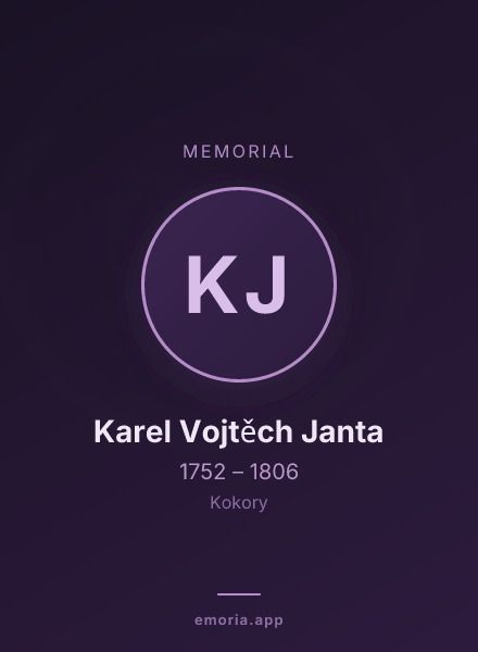 Memorial portrait of Karel Vojtěch Janta