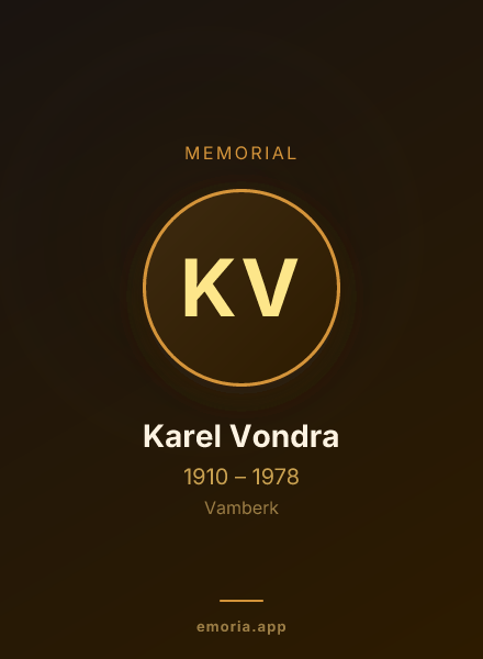 Memorial portrait of Karel Vondra