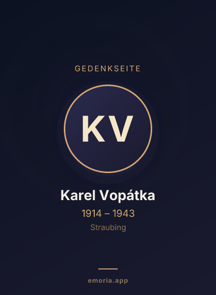 Gedenkportrait von Karel Vopátka