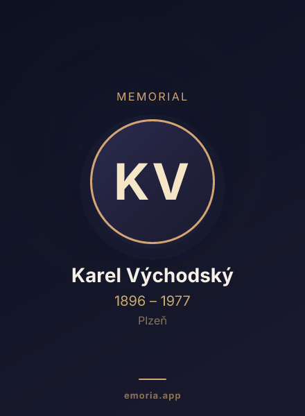 Memorial portrait of Karel Východský