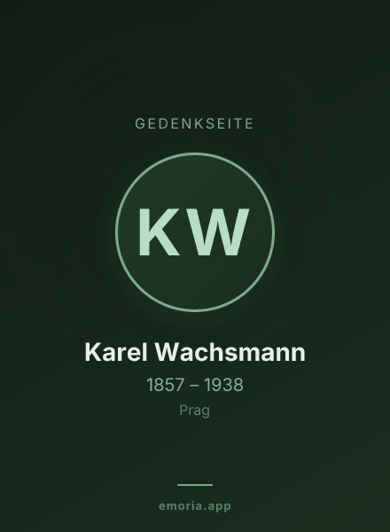 Gedenkportrait von Karel Wachsmann